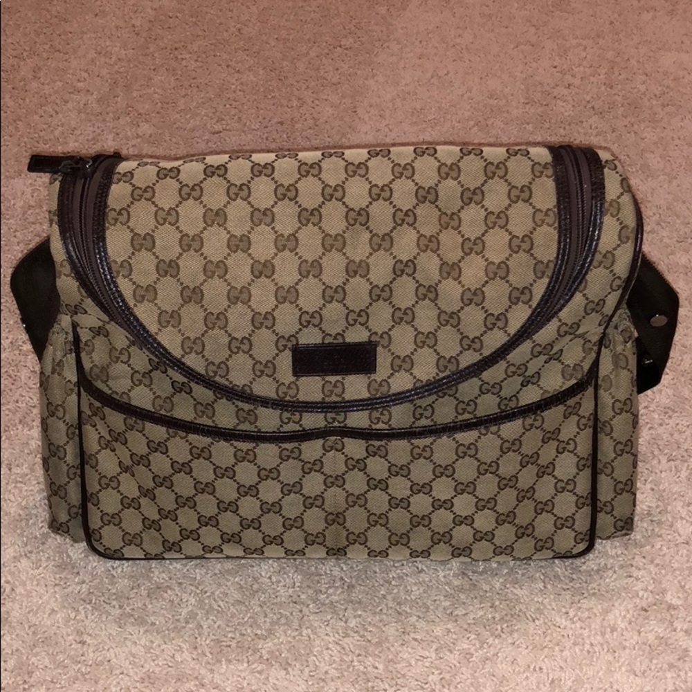 Authentic Gucci messenger diaper bag